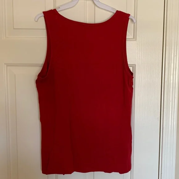 NWT VOCAL red rhinestone tank size SMALL. Gorgeous and versatile! - Picture 7 of 9